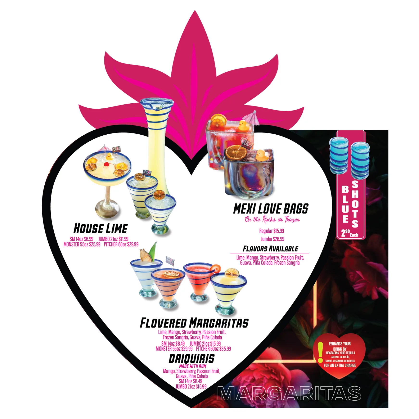 Mexilove Tacos & Tequila drink menu, page 2