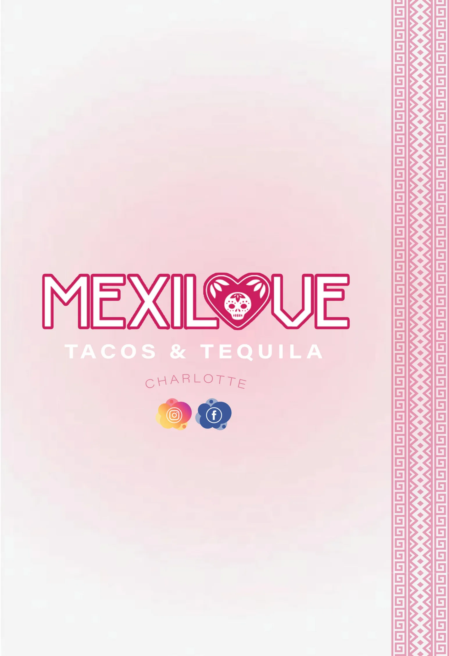 Mexilove Tacos & Tequila menu, page 1