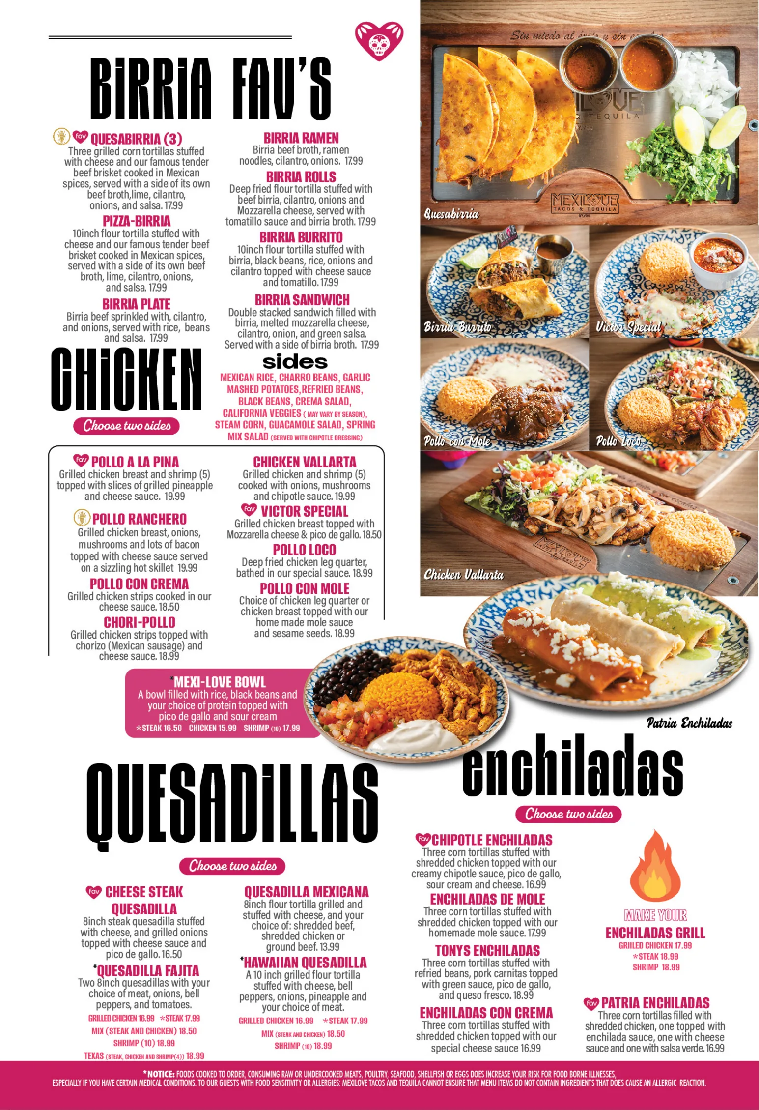 Mexilove Tacos & Tequila menu, page 5