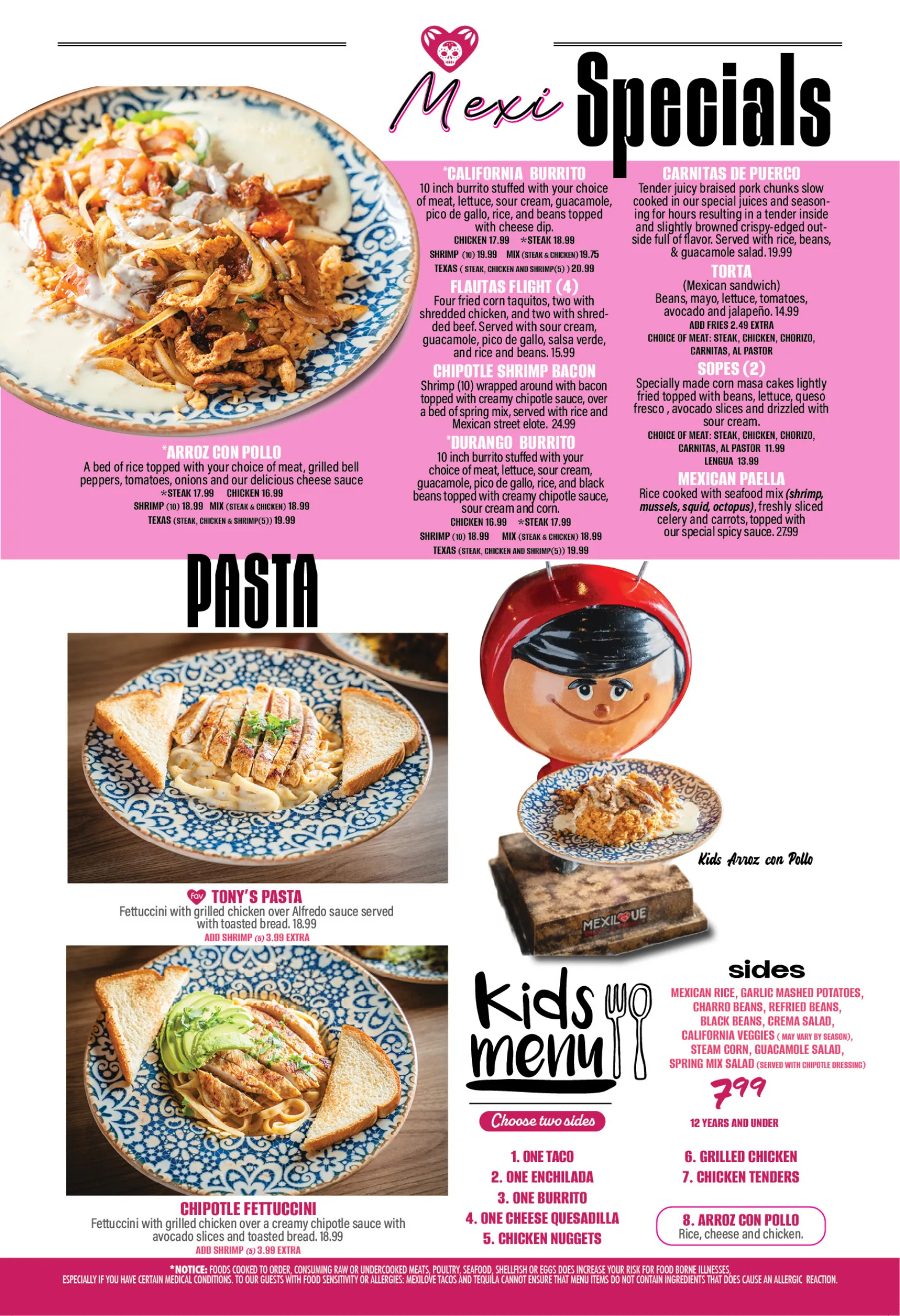 Mexilove Tacos & Tequila menu, page 7