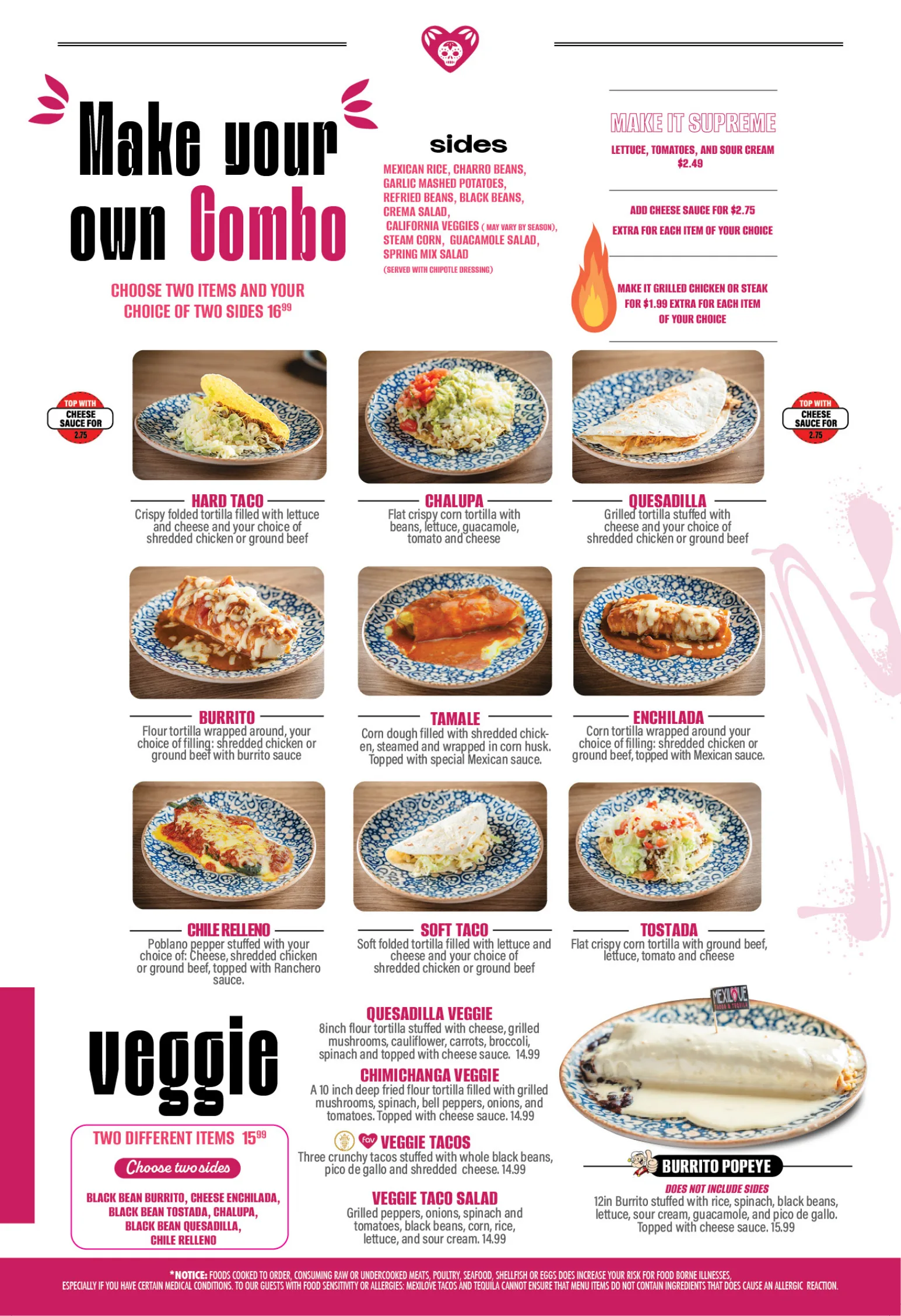 Mexilove Tacos & Tequila menu, page 9